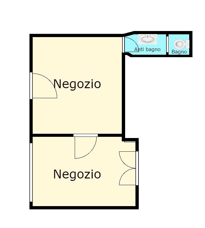 Negozio via Donghi, 93, Genova (zona Marassi) - planimetria 1