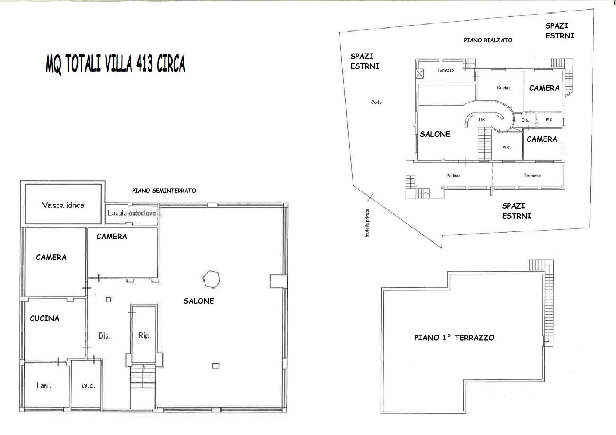 Villa via Sferracavallo, Palermo - planimetria 1