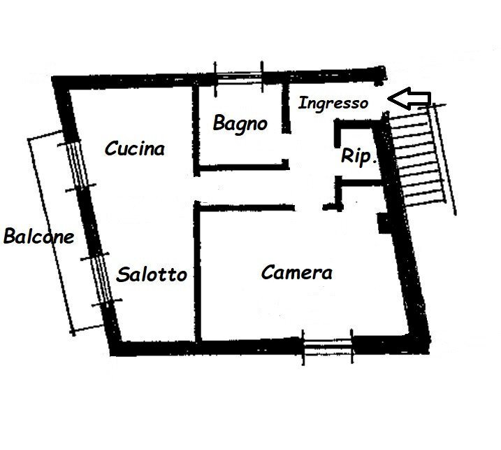 Independent house Frazione Pianetto, Moiola - floor plans 1