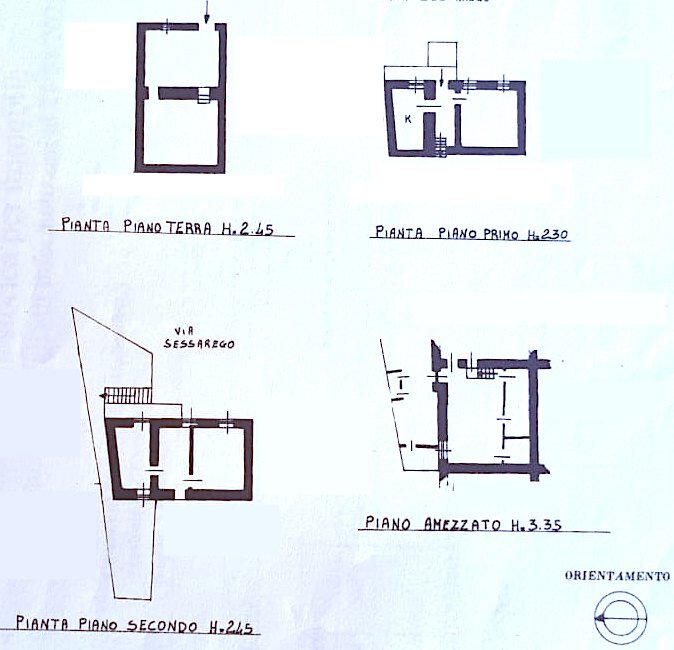 Independent house hamlet Sessarego, Bogliasco - floor plans 1