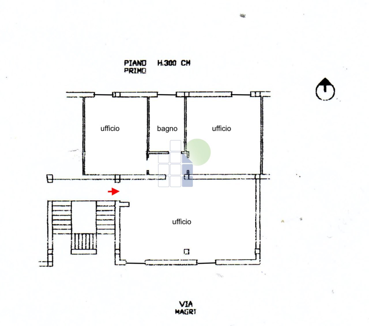 Planimetria catastale ufficio - Ufficio Viale Padre Nicola MagriMagri 81, Livorno - planimetria 1