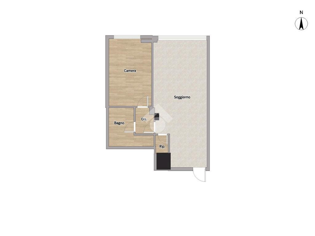 Two-room apartment Via Matteotti, Lavagna - floor plans 1
