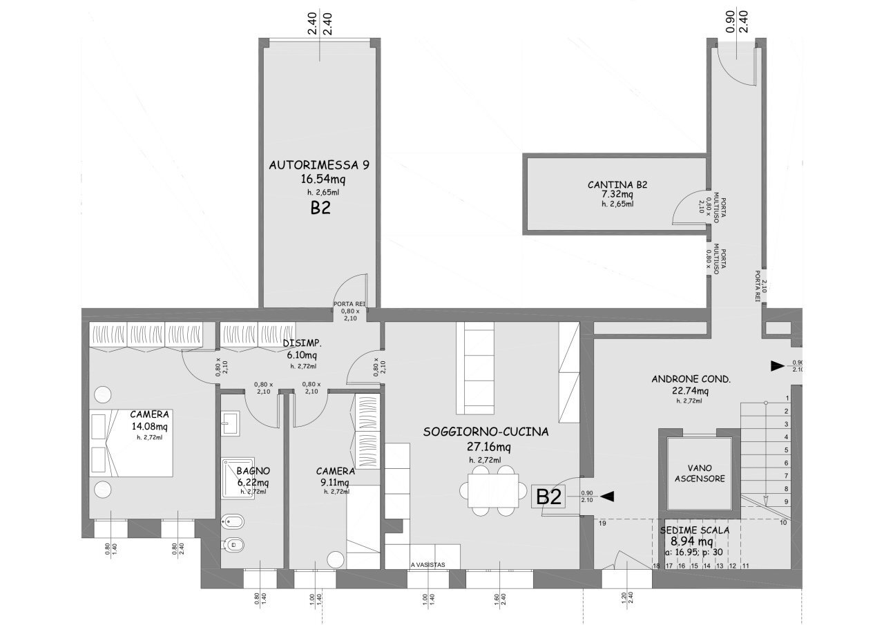 planimetria - Three-room apartment Via Galliera Sud 48, San Pietro in Casale - floor plans 1