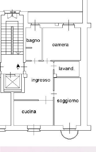 Four-room apartment via Santa Giulia, 27, Torino (neighborhood Vanchiglia) - floor plans 1