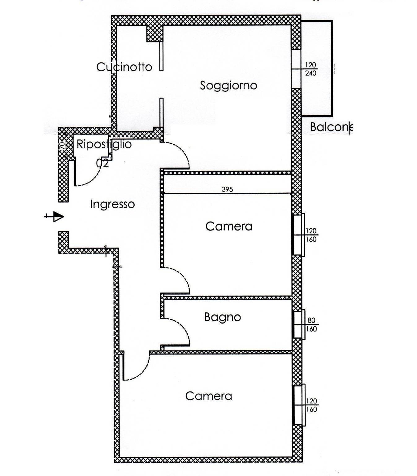 Trilocale Casalecchio di Reno - planimetria 1