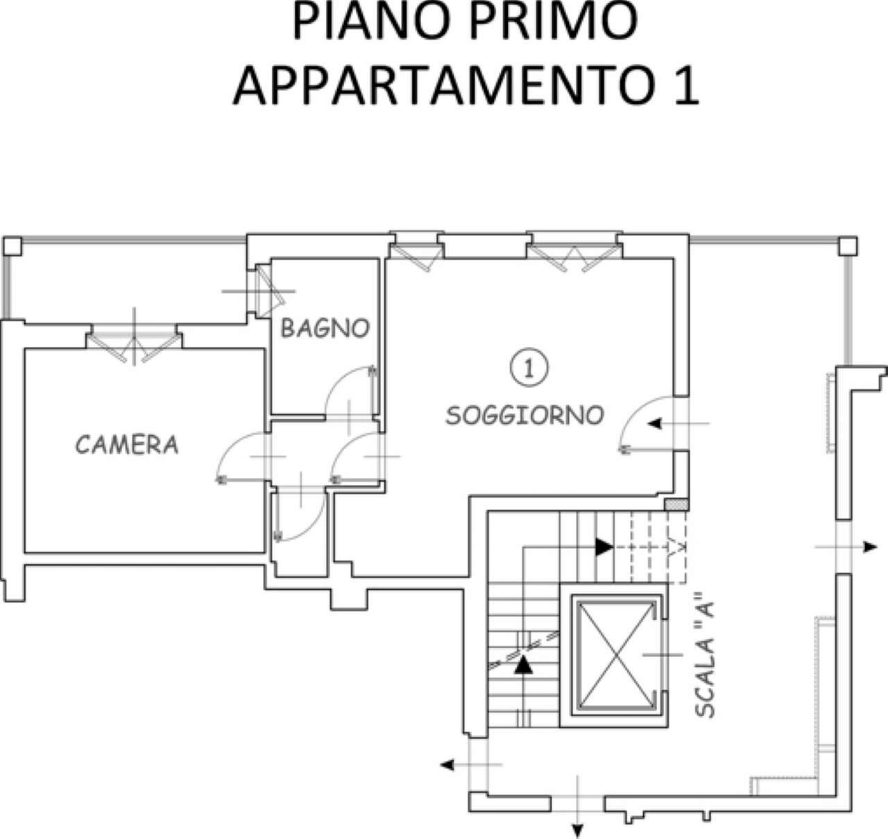 01 - Appartamento via Stamperia, 20, Torre Pellice - planimetria 1