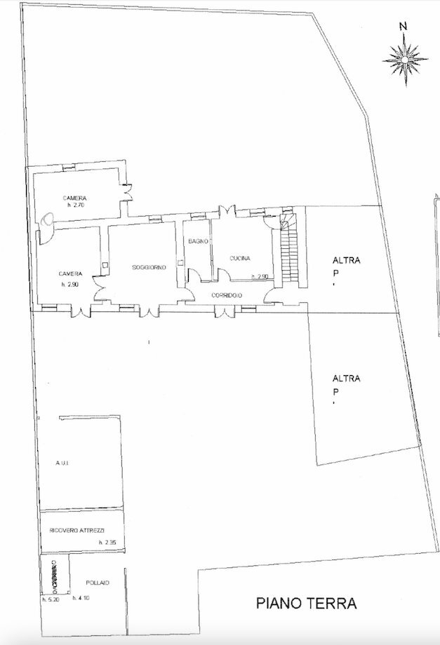 piano terra.png - Casale Via San Giuseppe 73B, Recetto - floor plans 1