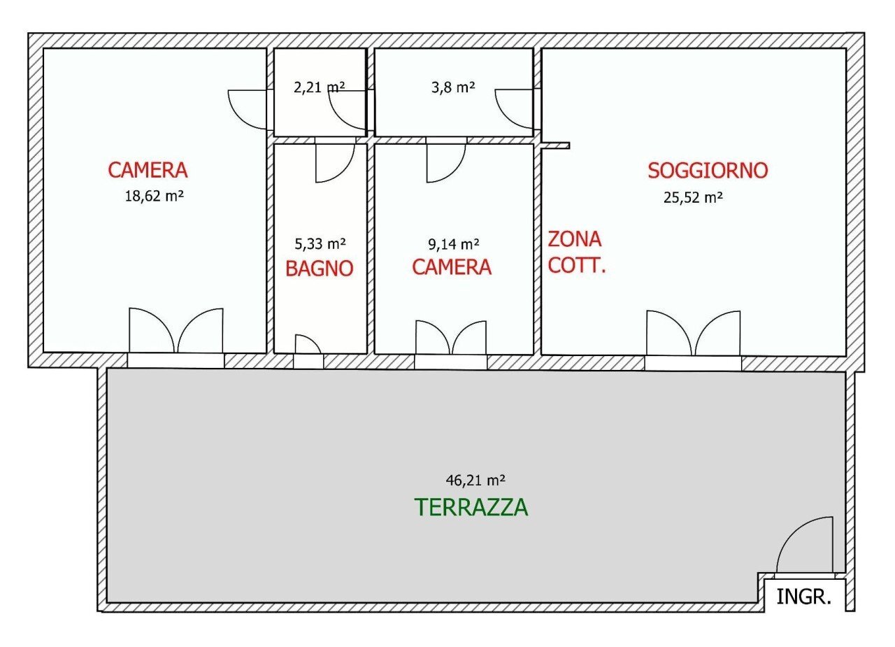 STATO ATTUALE-page-001 (1).jpg - Appartamento Via Perissinotti 41, Chiavari - planimetria 1