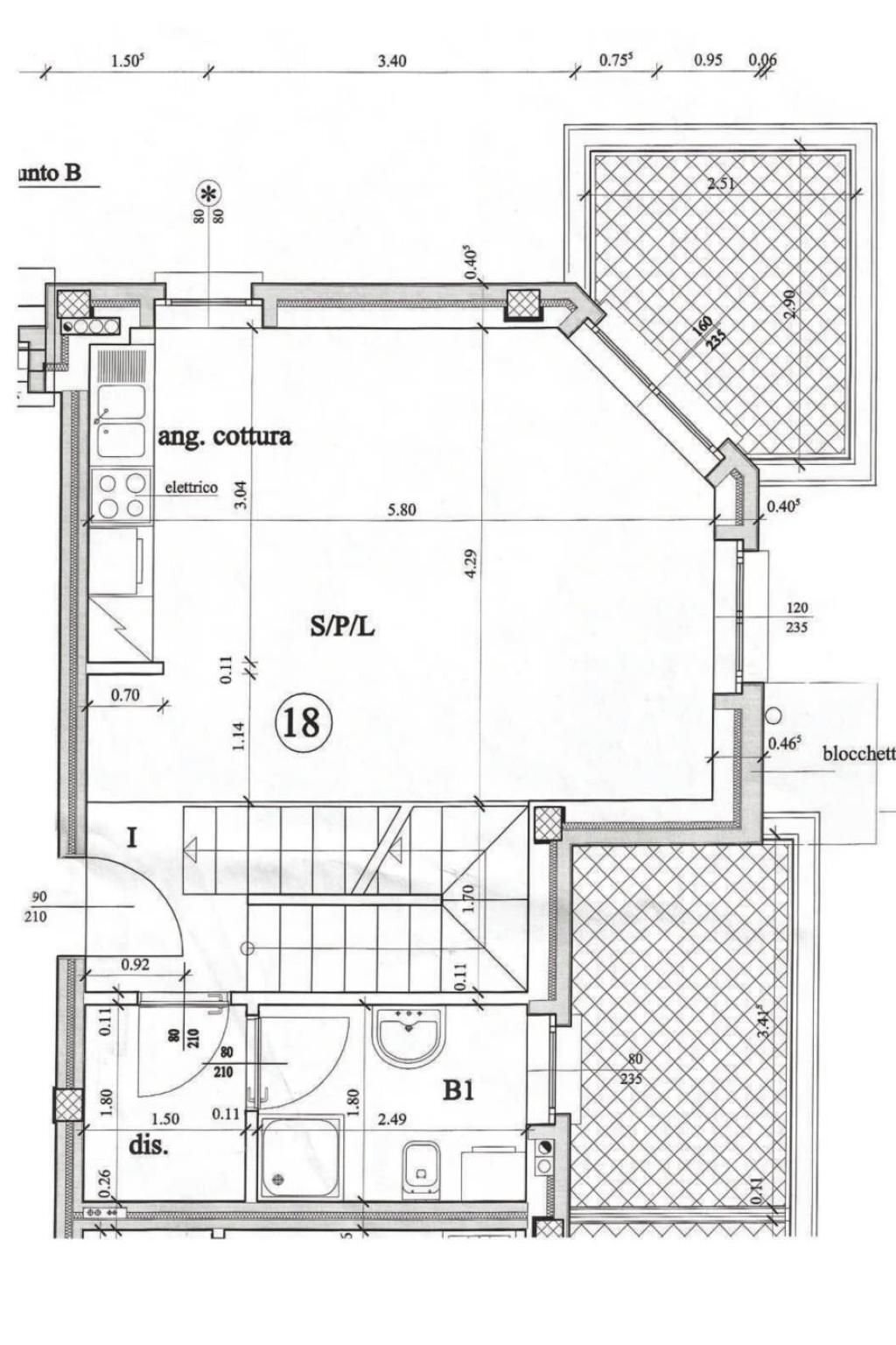 Trilocale via Ghisolfa, 27, Rho - planimetria 1