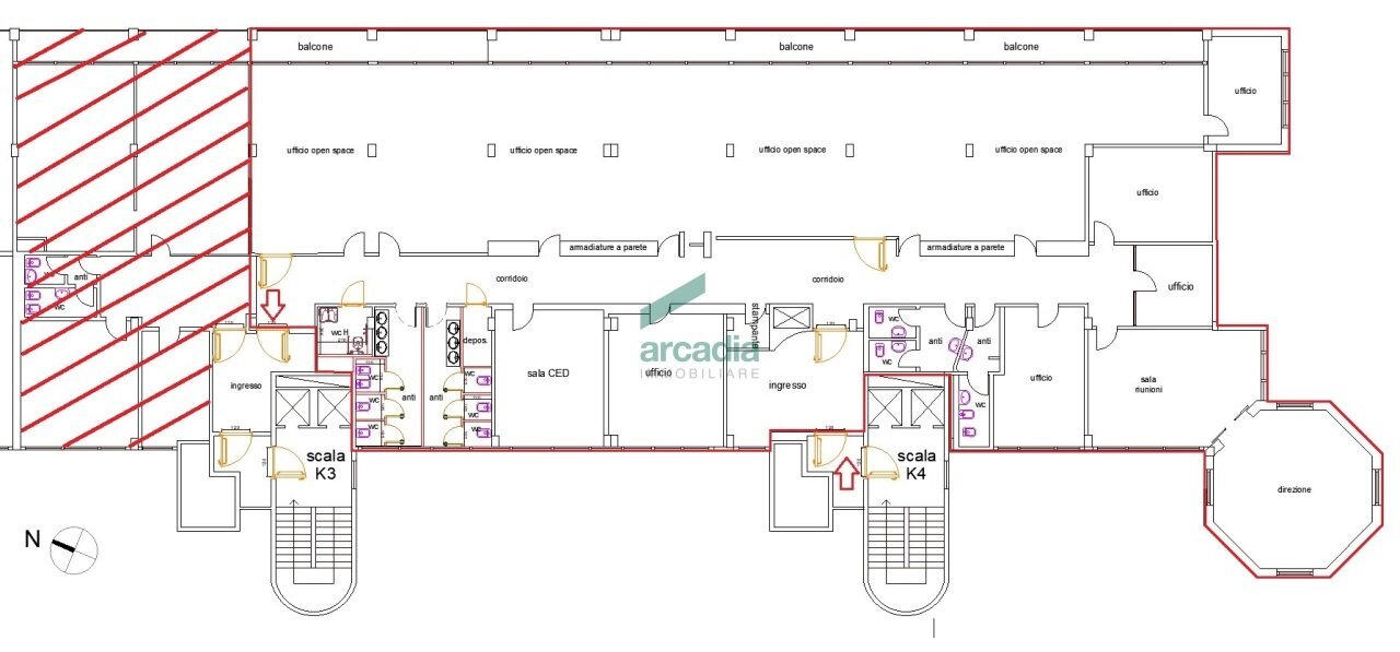 Planimetria.jpg - Office Via Sette Pietro 4, Bari - floor plans 1