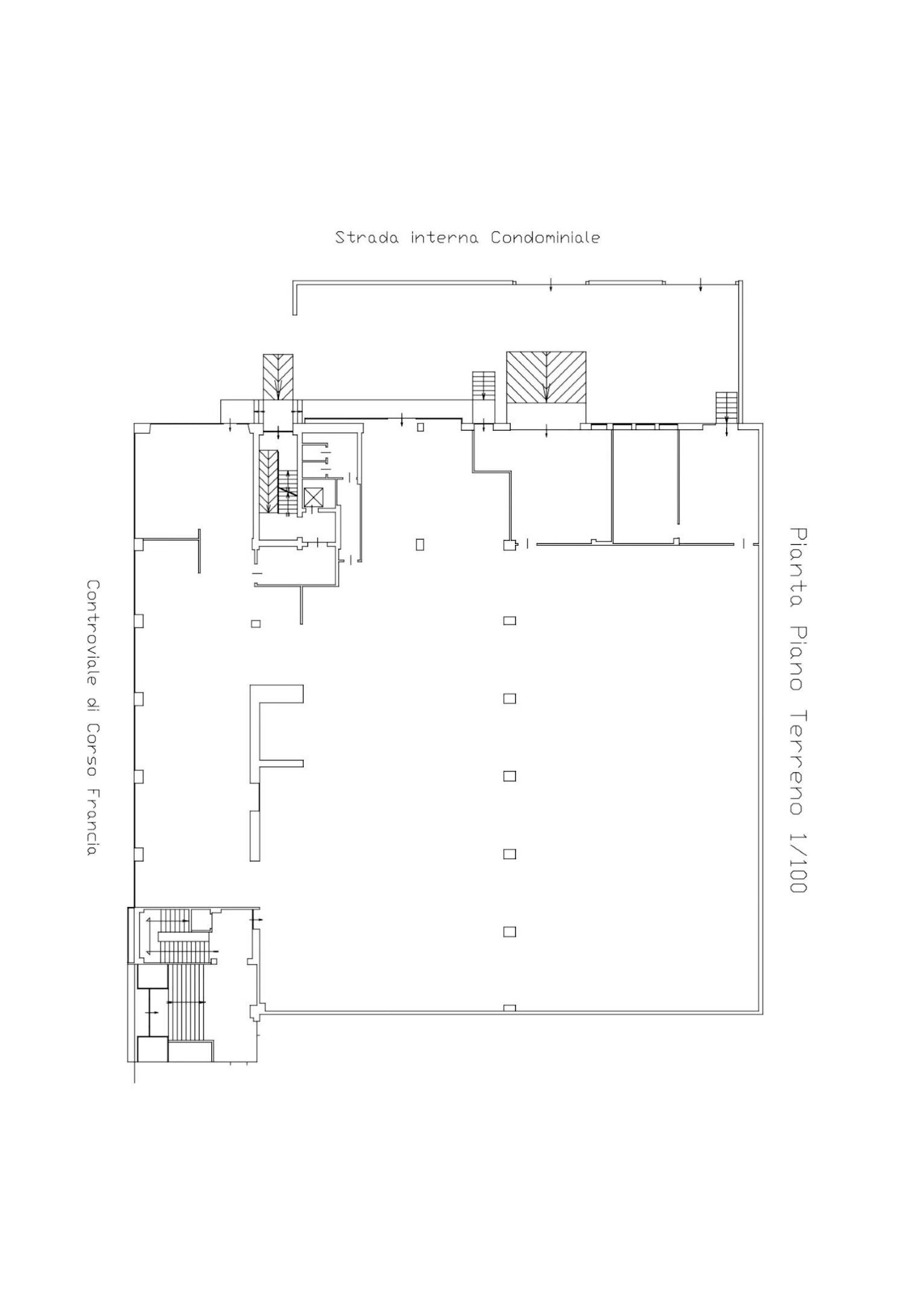 LOCALE  VETRINATO - Commercial Premises corso Francia, Rivoli - floor plans 1