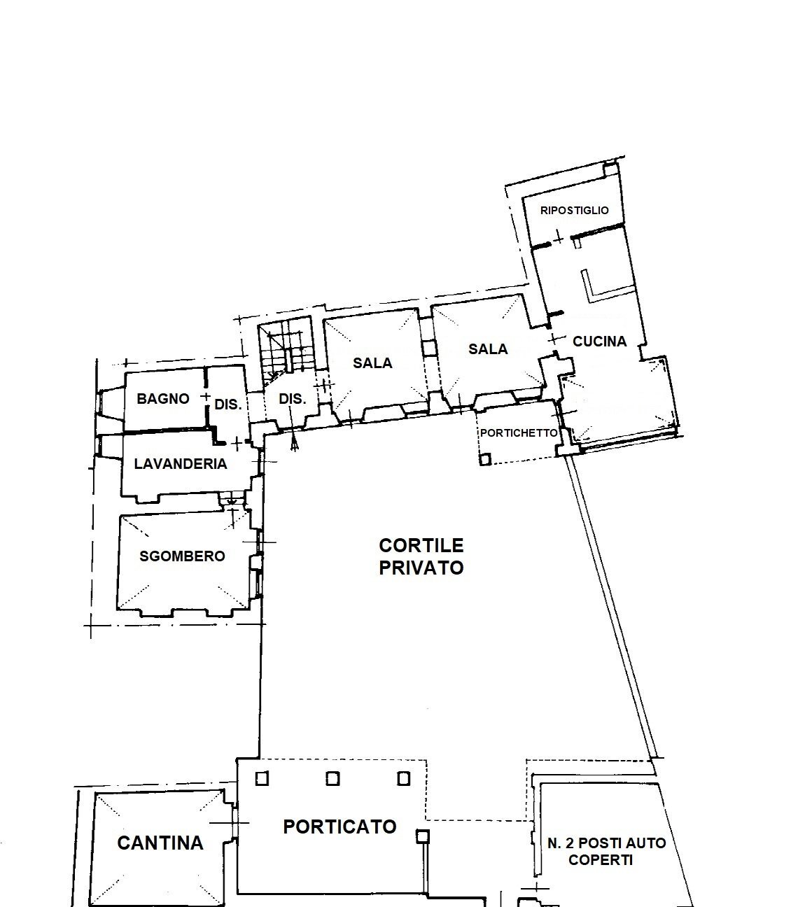 Independent house Via cavour, 16 Costigliole Saluzzo Italy, Costigliole Saluzzo - floor plans 1