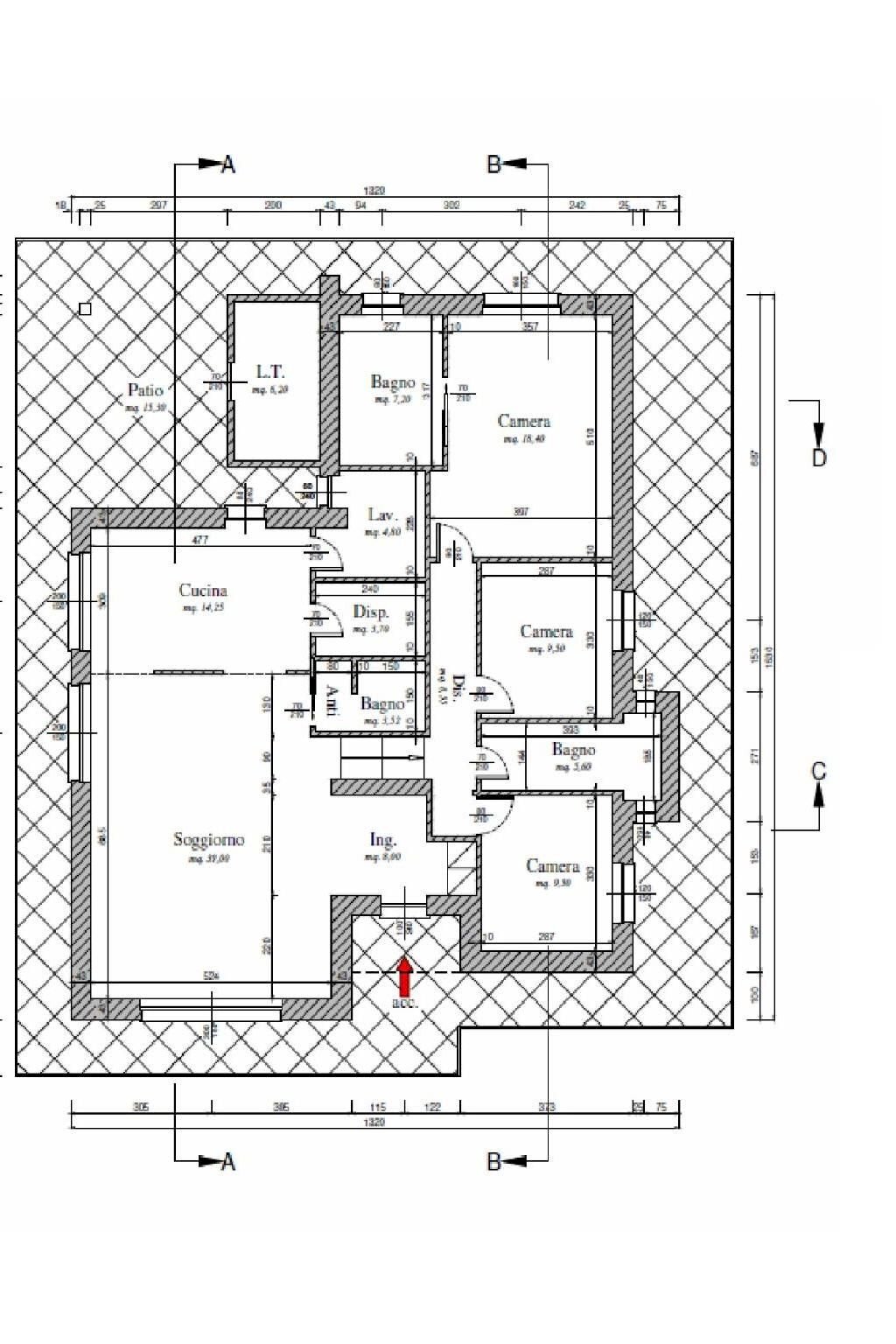 Building land via Papa Giovanni Paolo II, Frugarolo - floor plans 1