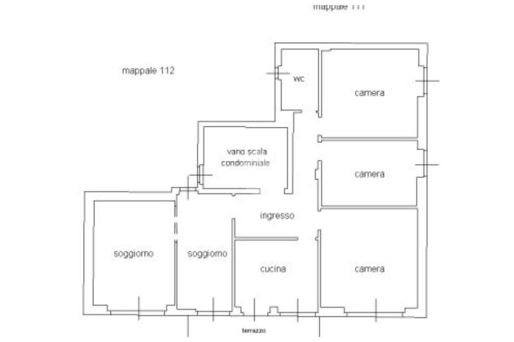 Appartamento Via Felice Cavallotti, Novi Ligure - planimetria 1