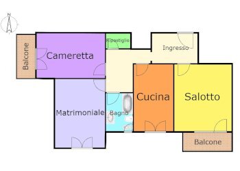 planimetria affitto viale des Geneys quarto genova - Appartamento Viale Ammiraglio Giorgio Des Geneys 4, Genova - foto 11