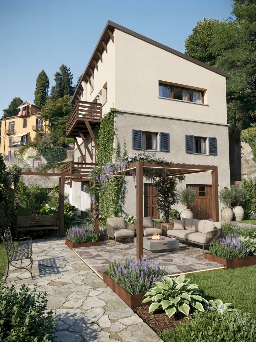 Render - idea esterni - Villa via Scalini 38, Brunate - foto 3