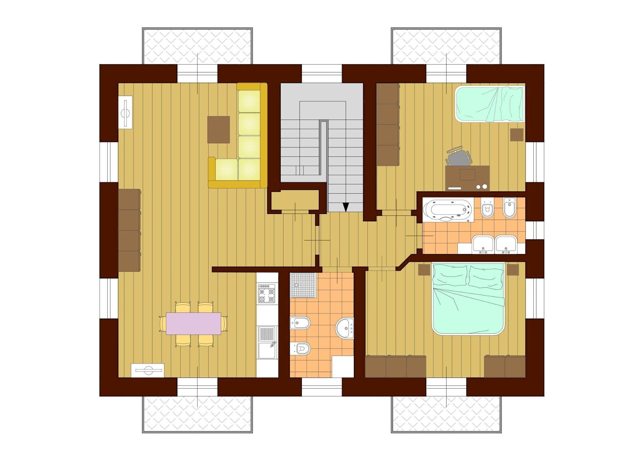 piano primo_page-0001 - Villa Bifamiliare viale Trento, 1, Torre Pellice - planimetria 1