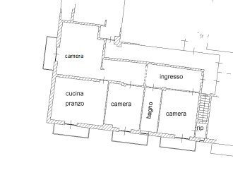 PLANIMETRIA ALLOGGIO - Quadrilocale Via Madonna della Neve 14, Nole - planimetria 1