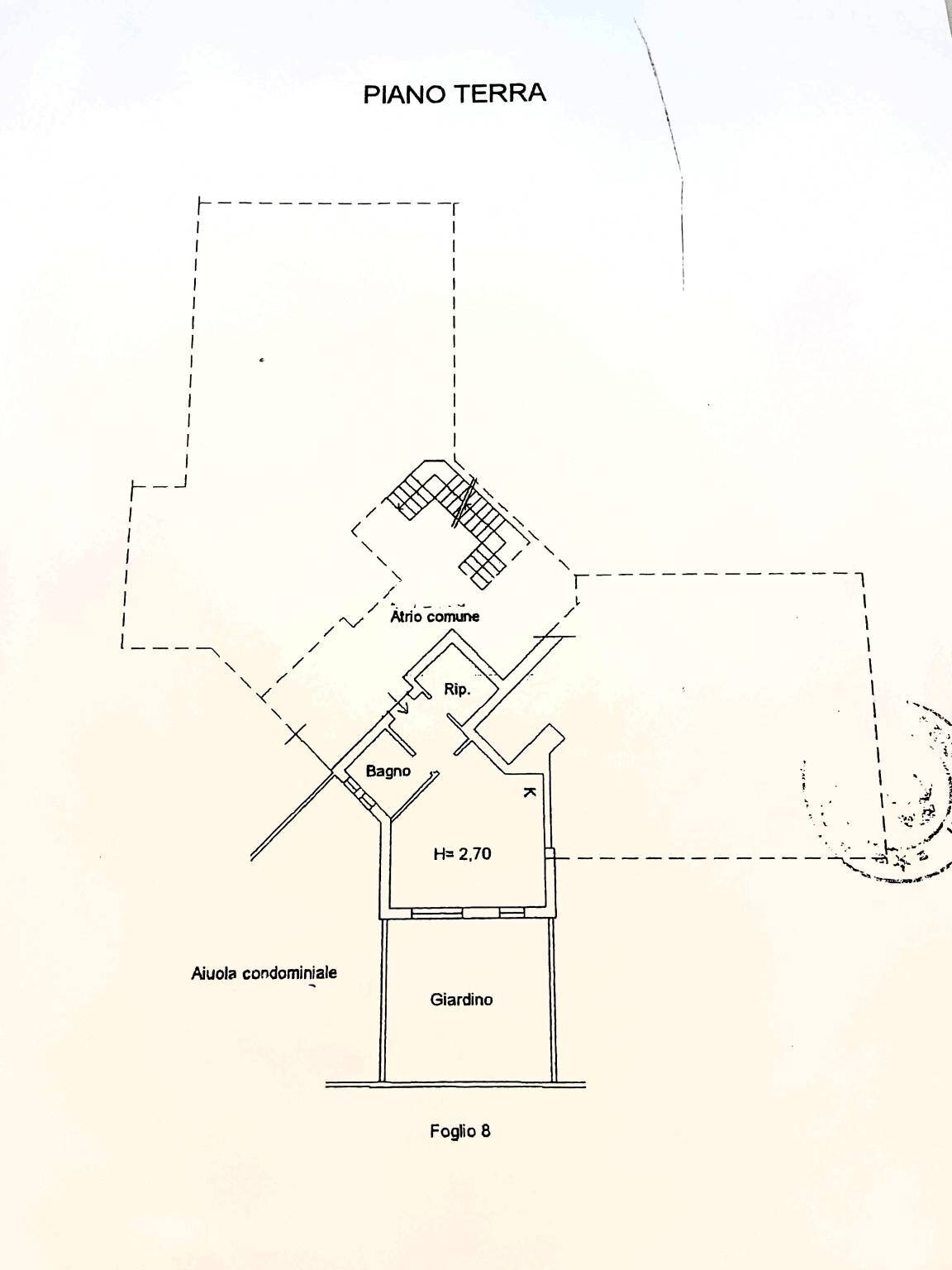 Monolocale via Vittorio Veneto, Boffalora d'Adda - planimetria 1