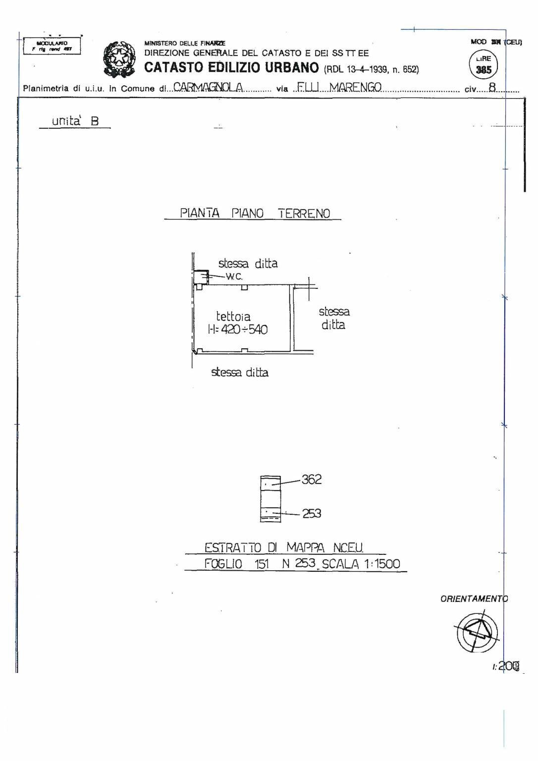 Rustic via Fratelli Marengo, 8, Carmagnola - floor plans 1