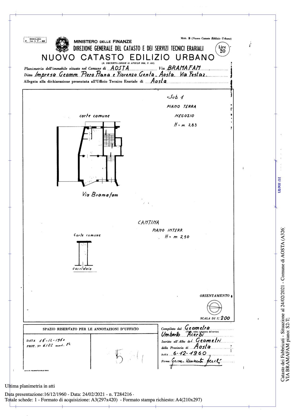 Shop via Bramafan 14, 14, Aosta - floor plans 1