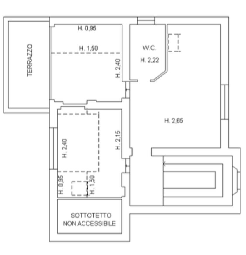 Attico via Gradisca, Varese (zona Giubiano) - planimetria 1