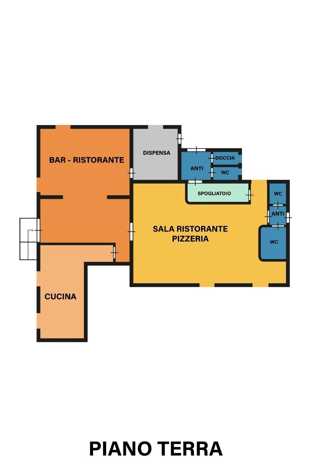 Negozio via Ferrante Foschi, Forlì - planimetria 1