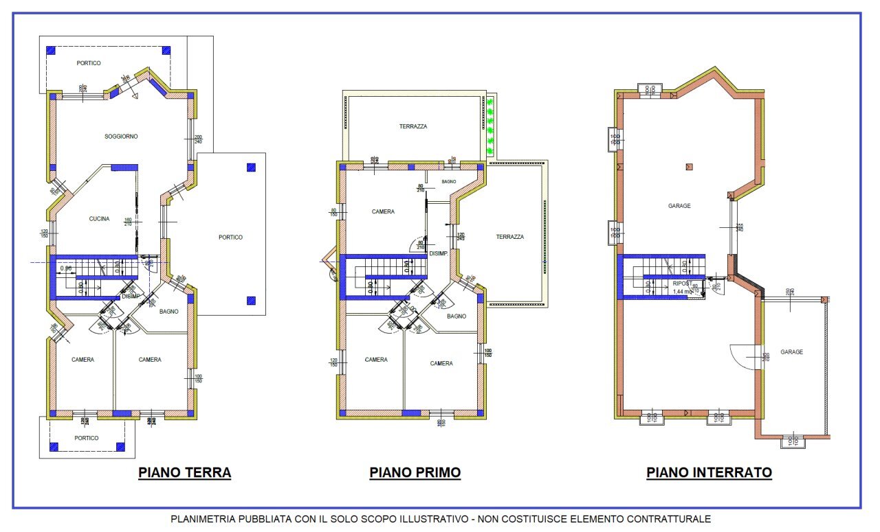 DISEGNO VILLA C.png - Villa CENTRALE - COLLINBARE, Poncarale - planimetria 1