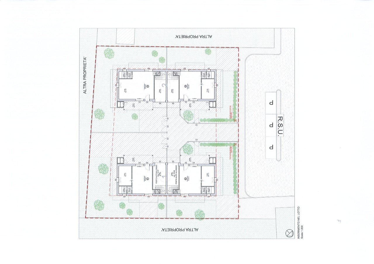 Villa Bifamiliare Ferrara - planimetria 1