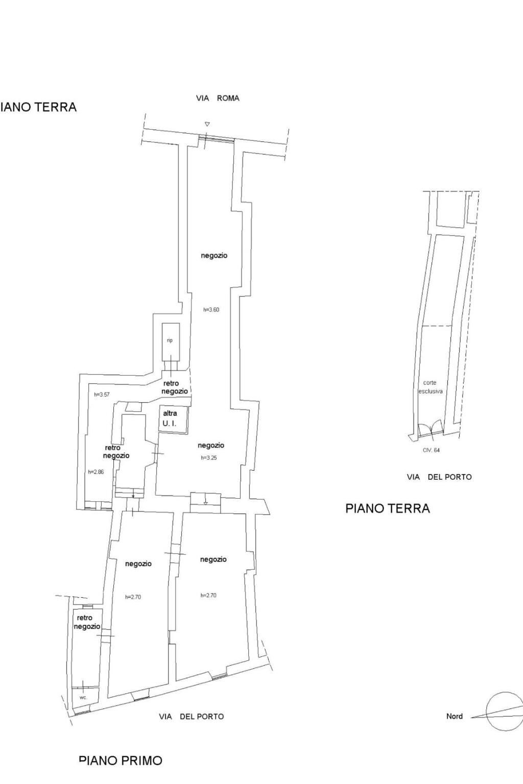 Shop via Roma, Rieti - floor plans 1