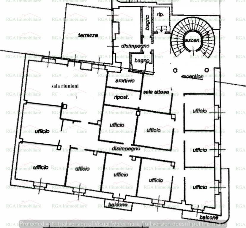 plan - Ufficio via Gabriele Camozzi, Bergamo - foto 3