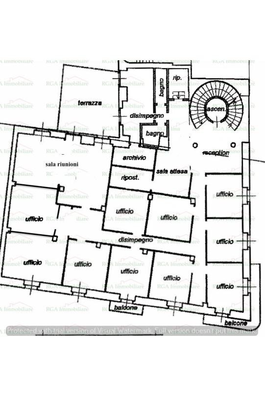 Ufficio via Gabriele Camozzi, Bergamo - planimetria 1