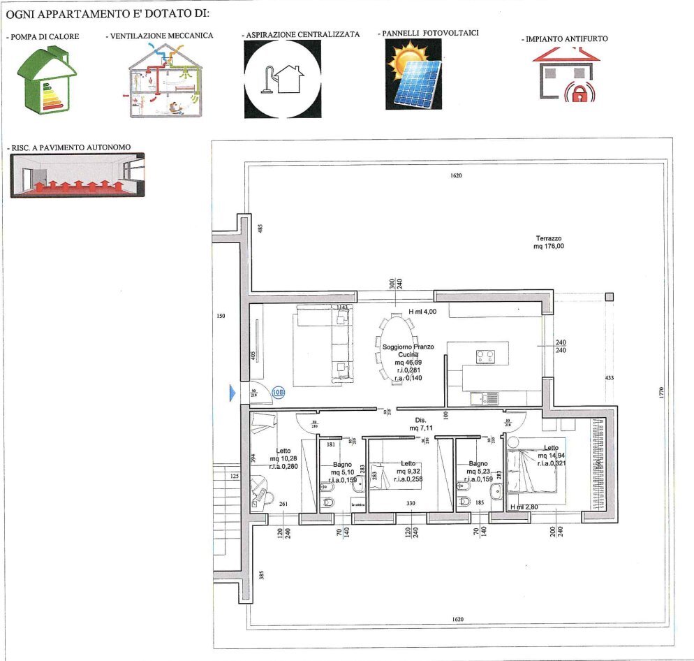 IR - Attico SR142 620, Cesena - planimetria 1