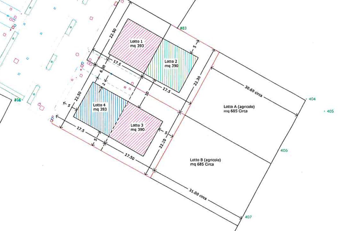 Building land Ravenna - floor plans 1