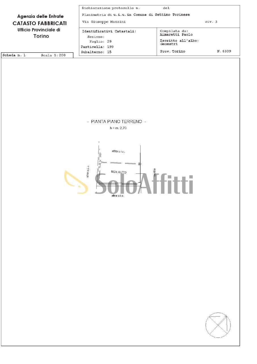 Planimetria sub15.jpg - Box Via G. Mazzini 3, Settimo Torinese - planimetria 1