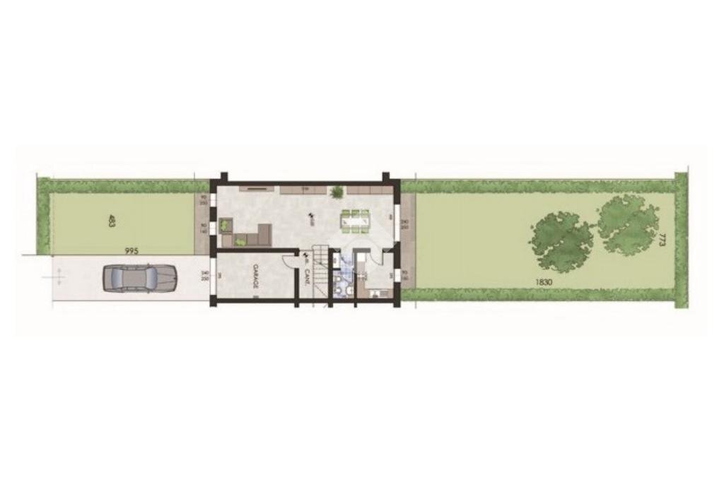Terraced Villa via Bersana, Carpi - floor plans 1