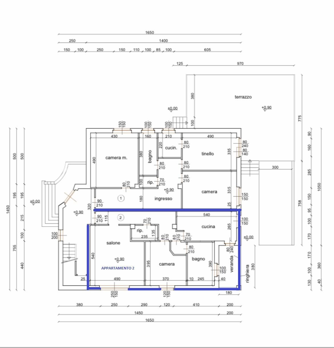 Trilocale Rivalta di Torino - planimetria 1