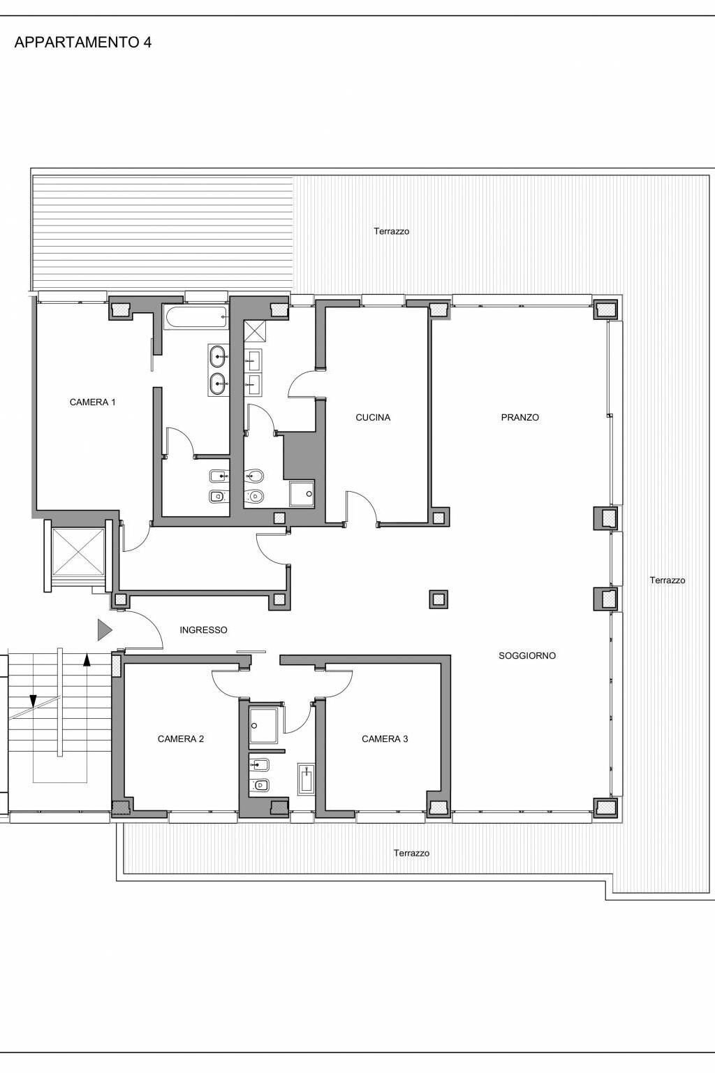 Appartamento largo Odoardo Tabacchi, Torino - planimetria 1