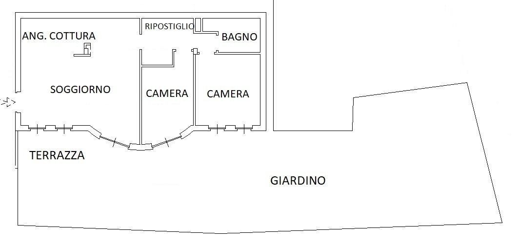 Planimetria - Trilocale Avegno - planimetria 1