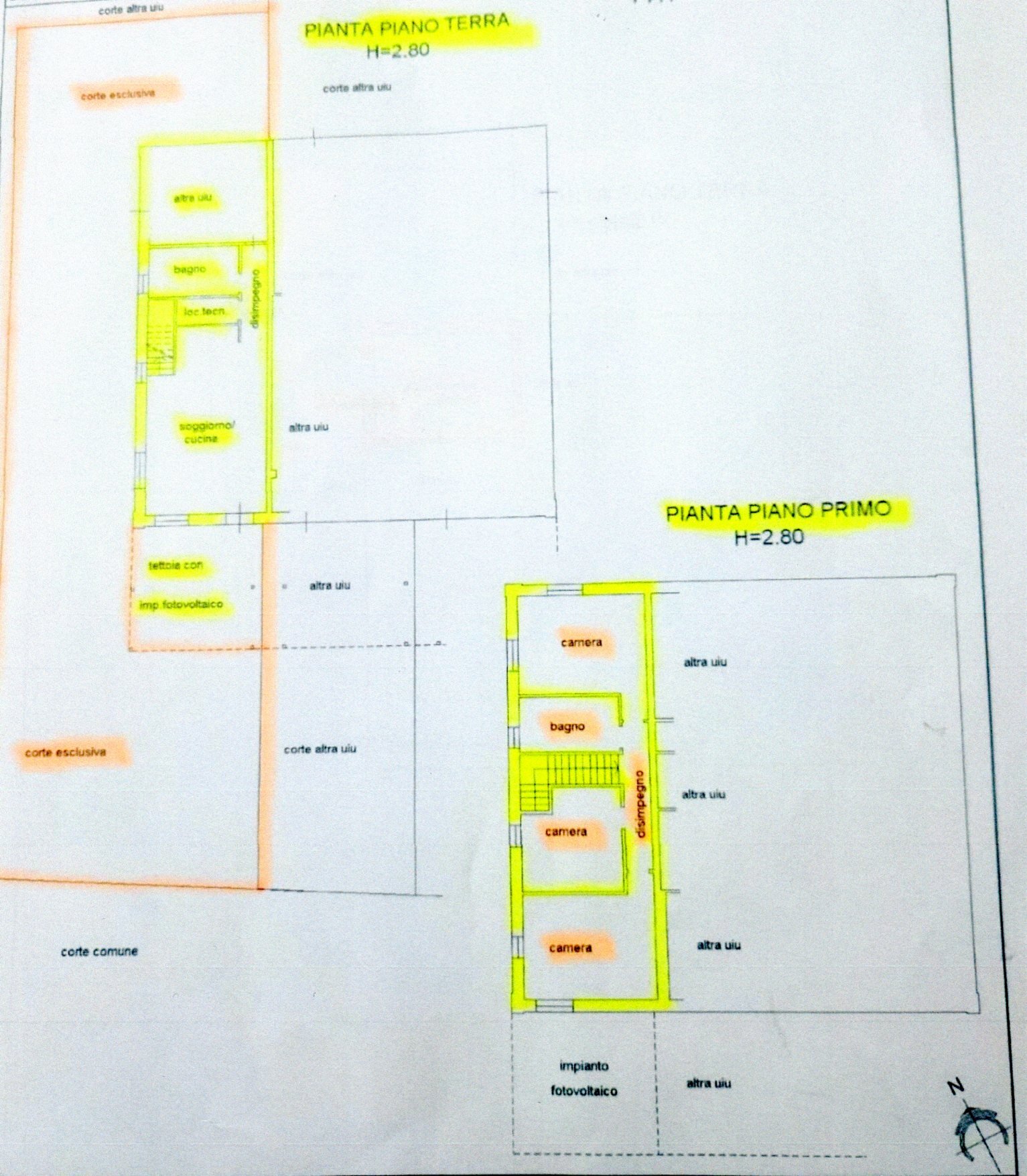 Portion of a house Via Persicetana, 30, hamlet Osteria Nuova, Sala Bolognese - floor plans 1