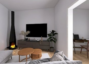 Zona living e vista ufficio - Casa indipendente San Sperate - foto 7