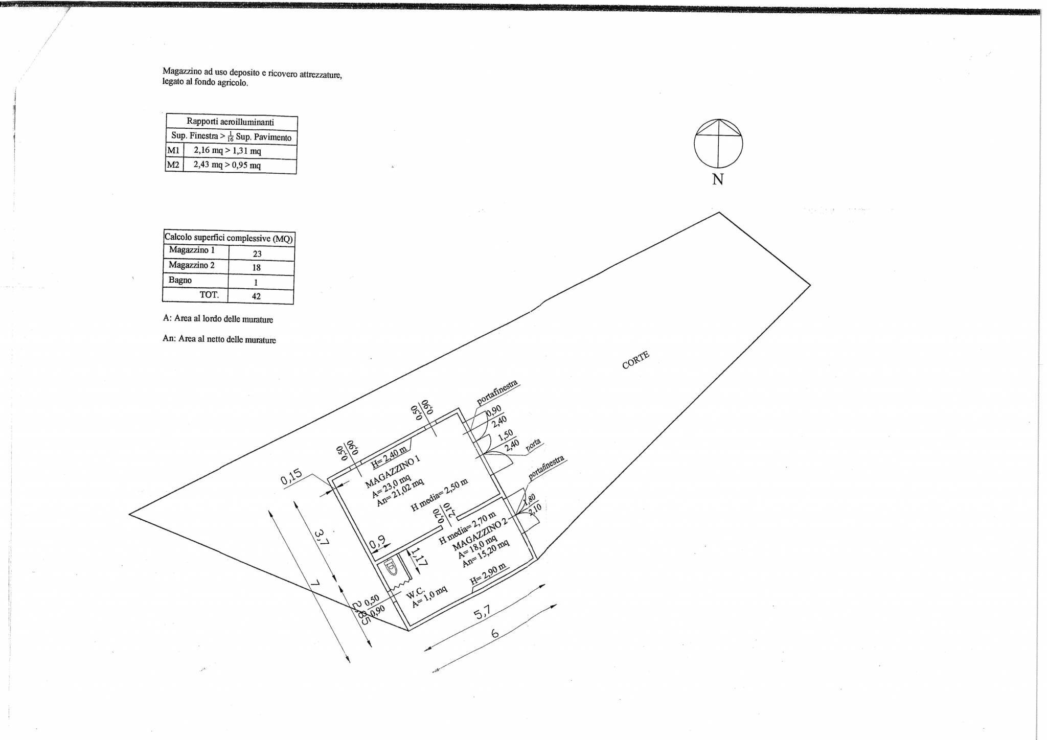 Warehouse via Merlano, Valsamoggia (neighborhood San Damaso) - floor plans 1