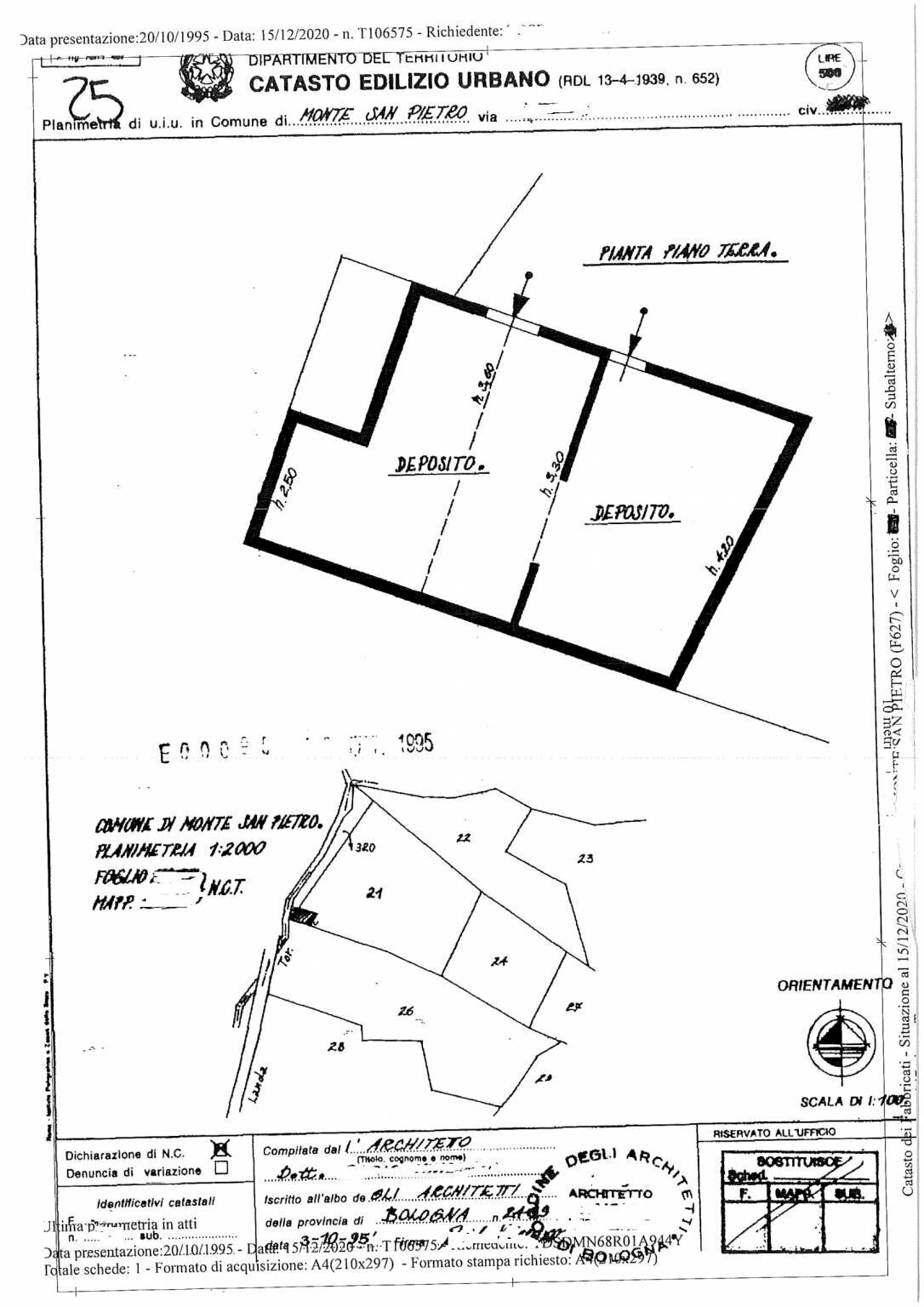 Warehouse via Landa, Monte San Pietro - floor plans 1