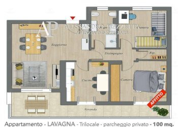 Planimetria - Trilocale Lavagna - foto 32