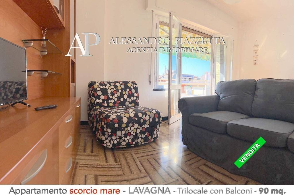 Ampio soggiorno con balcone - Trilocale Lavagna - foto 2