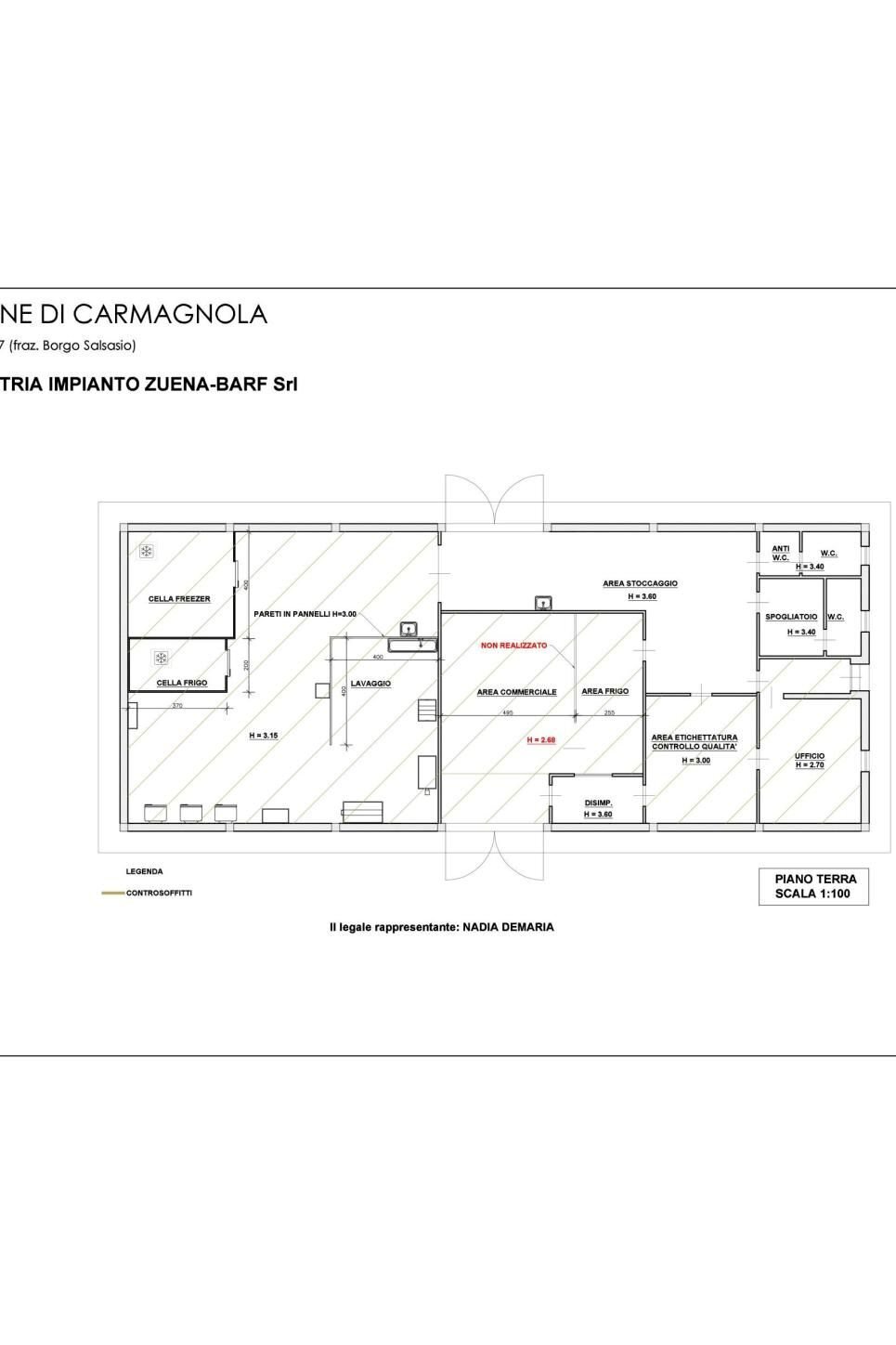 Capannone via Asilo, 25, Carmagnola - planimetria 1