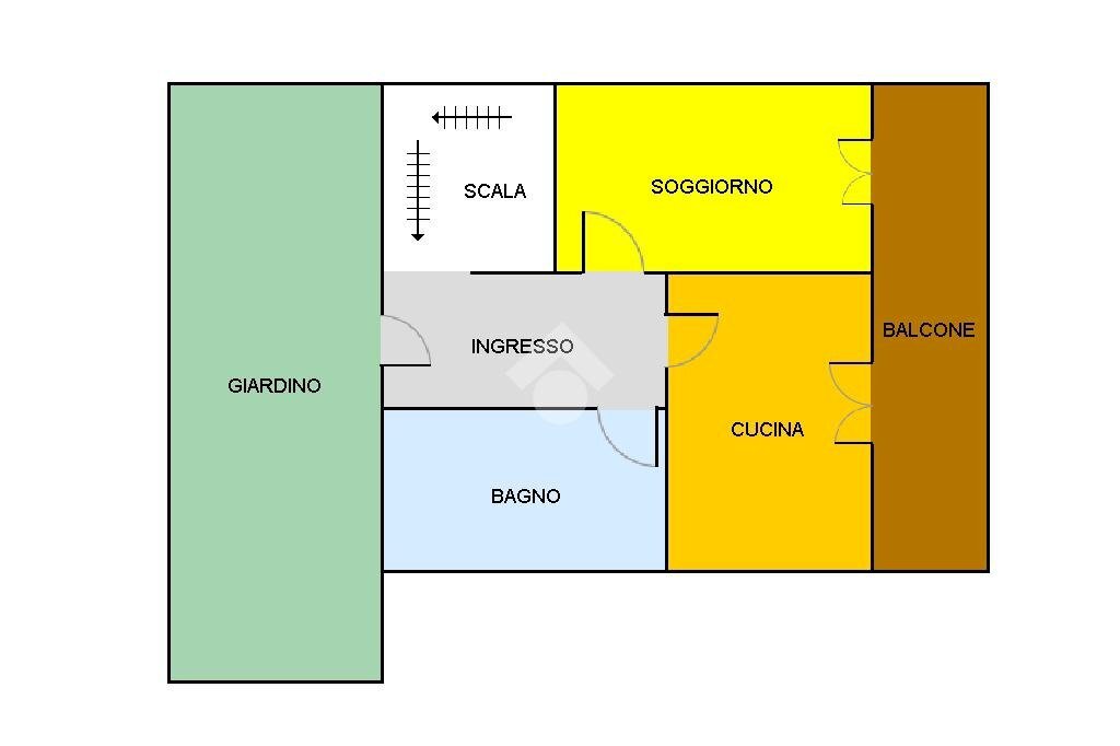 Terraced Villa Via Giuseppe Mazzini, Borgo d'Ale - floor plans 1