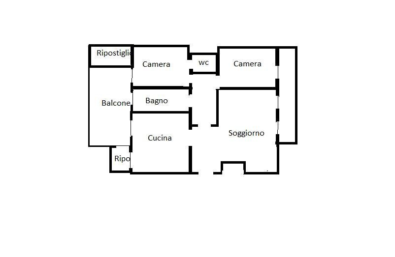 Trilocale Via Leone Xiii, Martina Franca - planimetria 1
