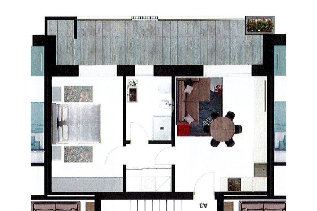 Two-room apartment Largo alberazza, Sorbolo Mezzani - floor plans 1