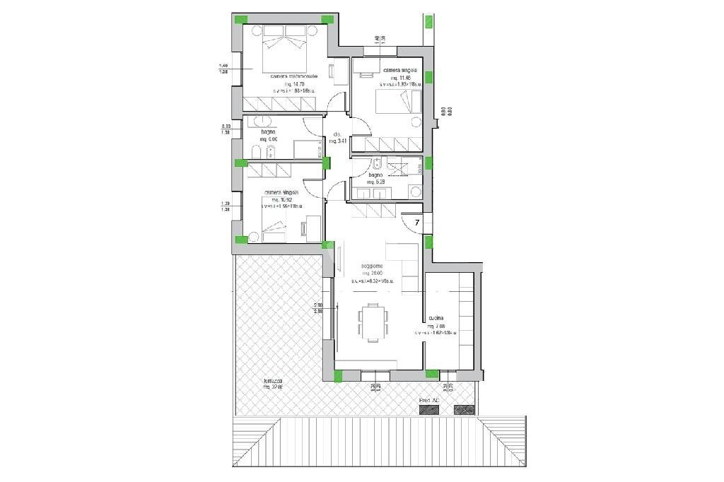 Attic Via Paolazzo, Valsamoggia (neighborhood San Lazzaro) - floor plans 1